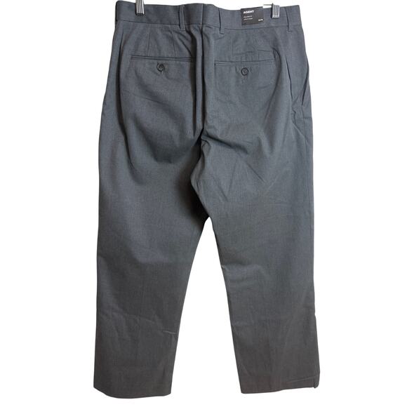 Express Agent 33 x 30 Slim Fit Dress Pants Gray Flat Front Stretch Men NWT New - Picture 5 of 10